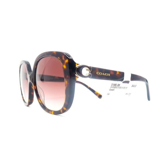 COACH HC8292 5120/13 New Dark Tortoise/Brown Gradient Women's Square Sunglasses - Picture 3 of 8